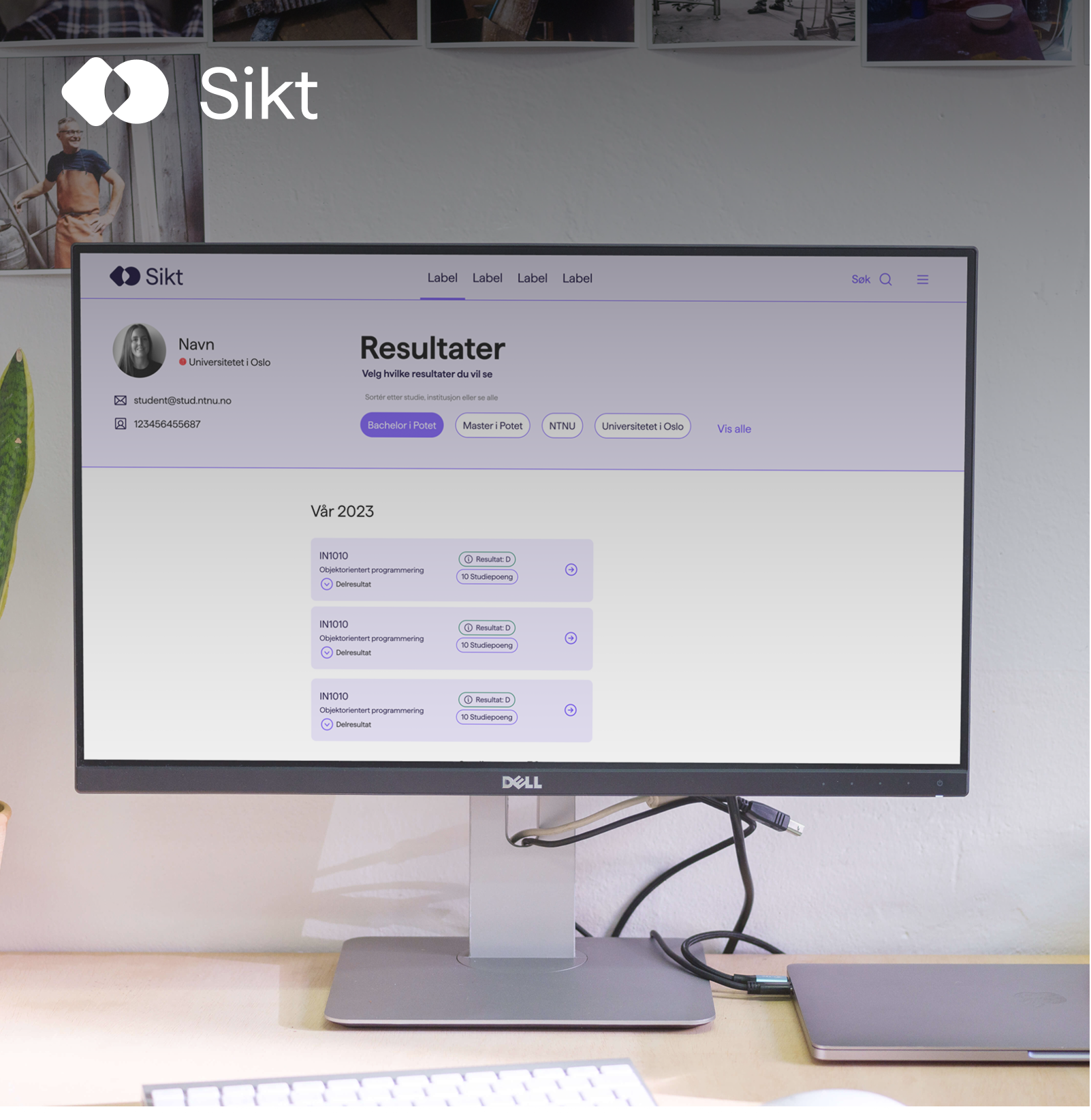 Studentportalen screenshot